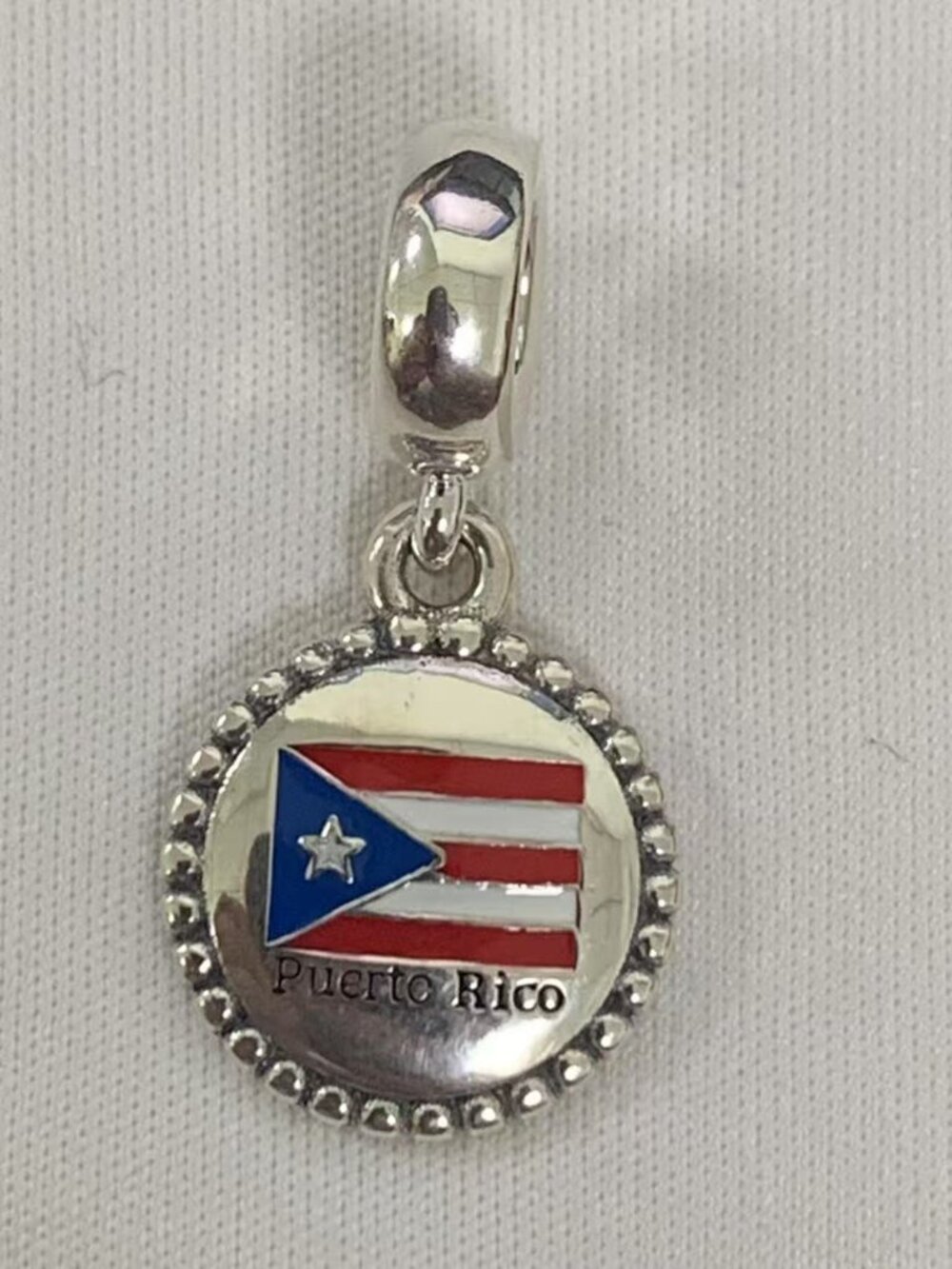 Pandora Puerto Rico Exclusive Charm Pendant, S925 Silver Jewelry